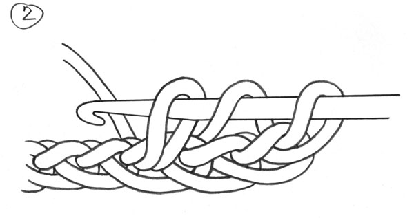 Half Double Crochet Stitch - Step 2