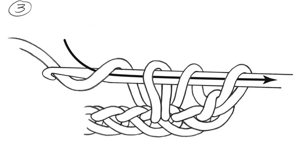 Half Double Crochet Stitch - Step 3