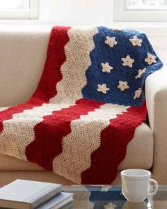 American Flag Pattern - ripple stitch